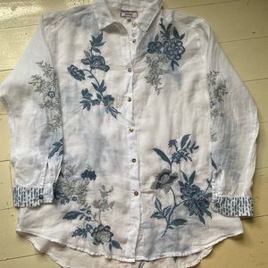 Beautiful embroidered linen shirt